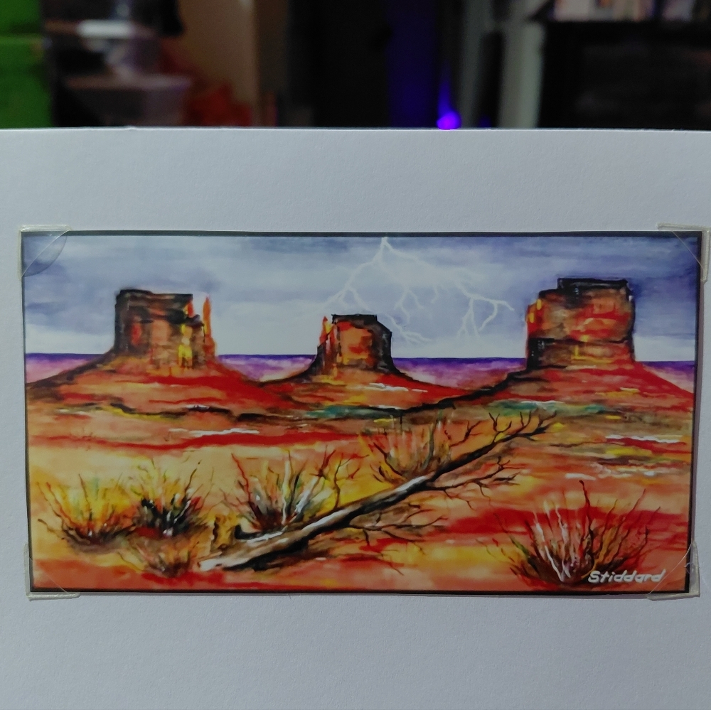 NWT Monument Valley Lighting By Jack E. Stiddard Notecard